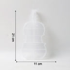 Multi-compartment violin-shaped storage case for beads and buttons