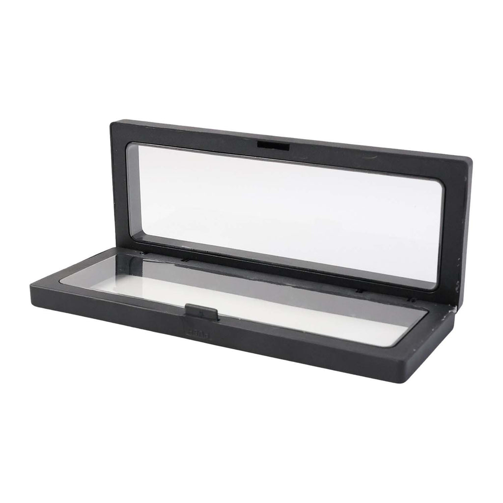 Floating frame jewelry display box highlighting a single item in 3D suspended presentation
