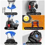 Travel LED Light Keychain Rechargeable Multifunction Mini Flashlight (1 Pc)
