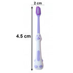 Child using kids cartoon spring frog toothbrush set
