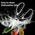 Retail packaging for the versatile Multi-Function Kitchen Scissor.