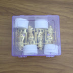 Flameless LED tealights used as festival decoration on a traditional Indian setup.