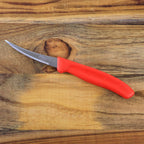 Sharp stainless steel curved serrated lemon knife blade for precise slicing
