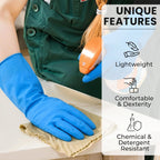 Waterproof blue gloves for dishwashing