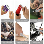 Mini folding pocket tool set made of stainless steel for durability