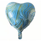 Festive blue marble themed balloon for events