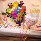 Colorful foil balloon for festive celebrations