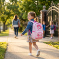 Front view of kids backpack with My Melody bow and bunny design