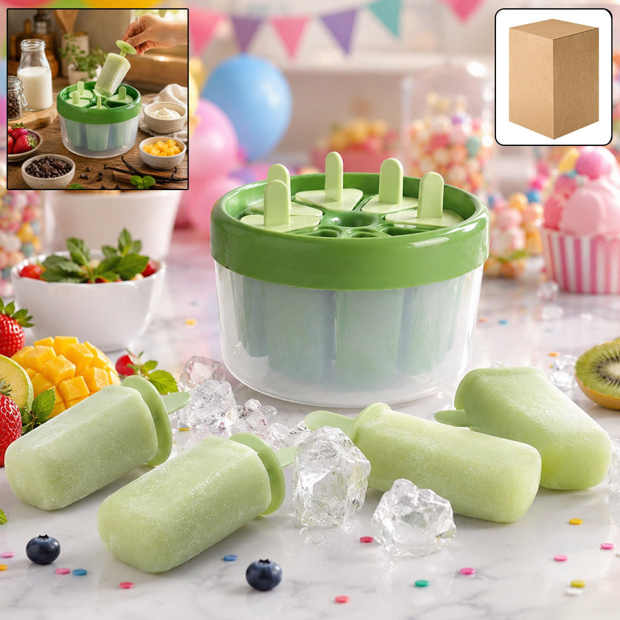 Plastic Ice Candy Popsicle Maker – 8 Molds for Homemade Treats