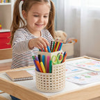 Storage solution with rotating stand and multiple compartments