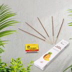 Agarbatti Mix Flavour 90g pack with matches, displaying the premium incense sticks.