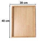 Wooden finish dining and serving tray