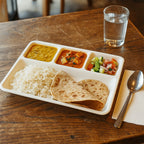 Food-grade plastic serving tray, easy to clean after meals.