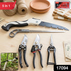 Garden cutting set with stainless steel blades and plastic handles