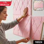 Cushioned pink foam wall sticker for easy wall decoration home improvement