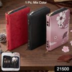 Premium synthetic leather makeup storage pouch for cosmetics