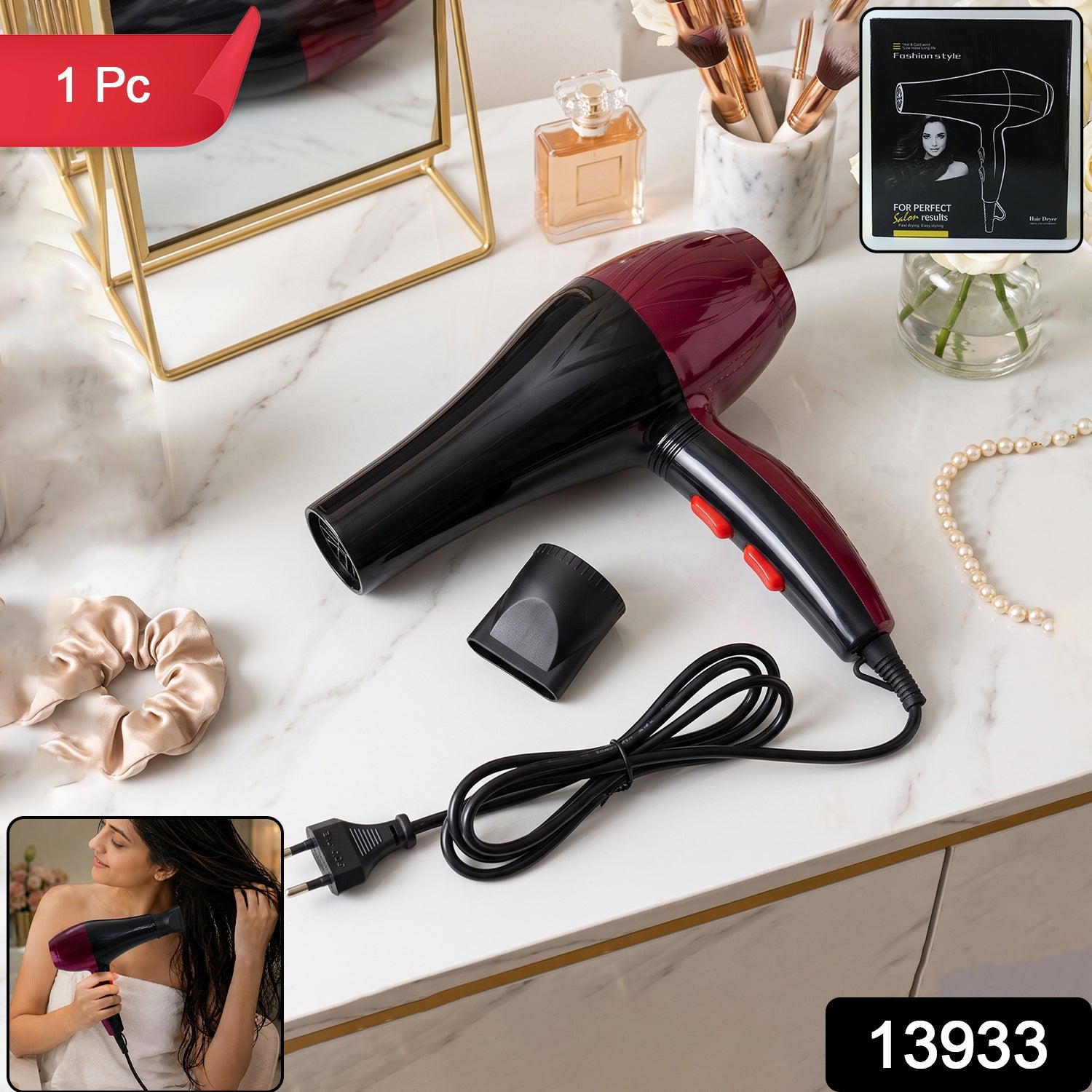 Professional Hair Dryer – High Power 2-Speed Salon Dryer | Calm & Curl