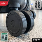 Set of 8 silicone wheel covers to protect and quieten luggage