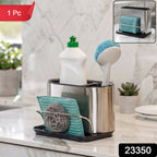 Sink caddy organizer for sponges, brushes and dish soap