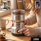 150W electric spice and coffee grinder with stainless steel blades