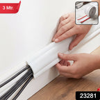 3 metre self adhesive cord cover to hide cables on walls