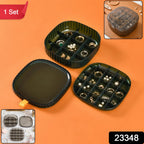 Multi compartment jewellery box for rings, earrings and beads
