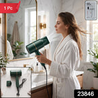 Professional hair blower with hot and cold settings and nozzle