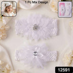 Elegant floral lace baby headband for kids