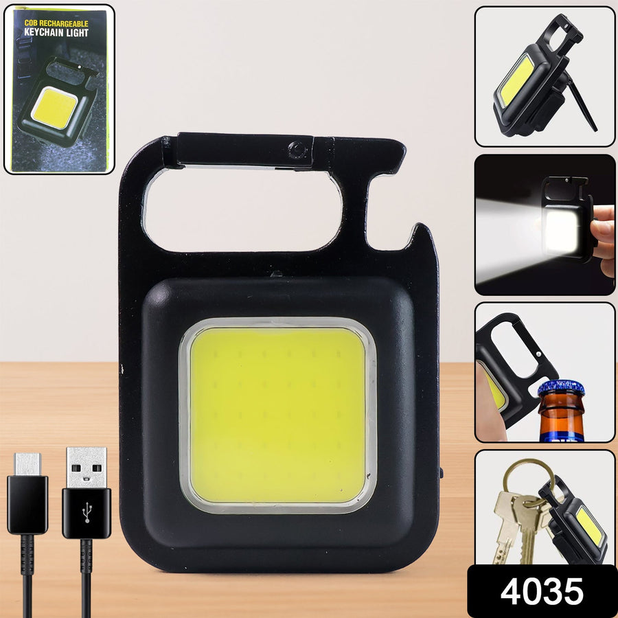Rechargeable Keychain Flashlight – 4 Light Modes, Magnetic Base, COB light, | Vastate
