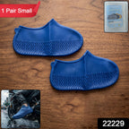 Blue rain shoe cover pack for men and women