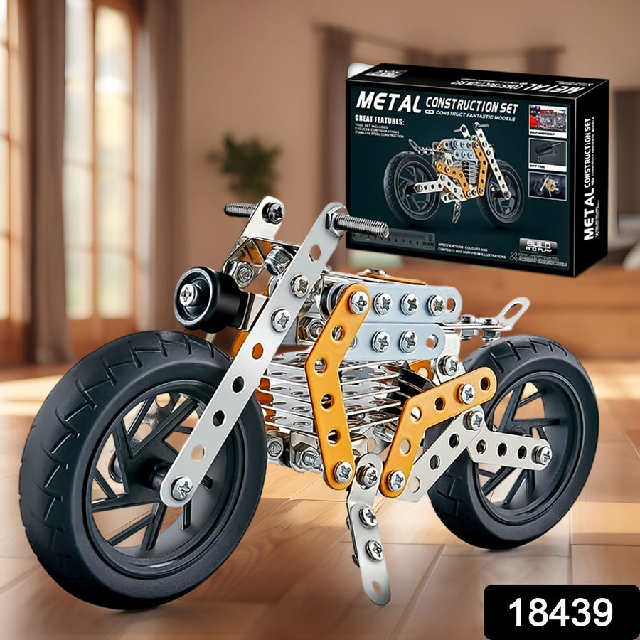 Metal Bike Building Kit – DIY STEM Construction Toy for Kids | Little Blocks