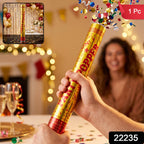 Golden Party Popper Confetti Cannon Shooter for Birthday and Celebration (1 Pc) view 2