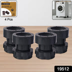 Close-up view of anti-vibration pad showing adjustable height mechanism