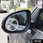 Round convex blind spot mirrors for cars to widen rear view