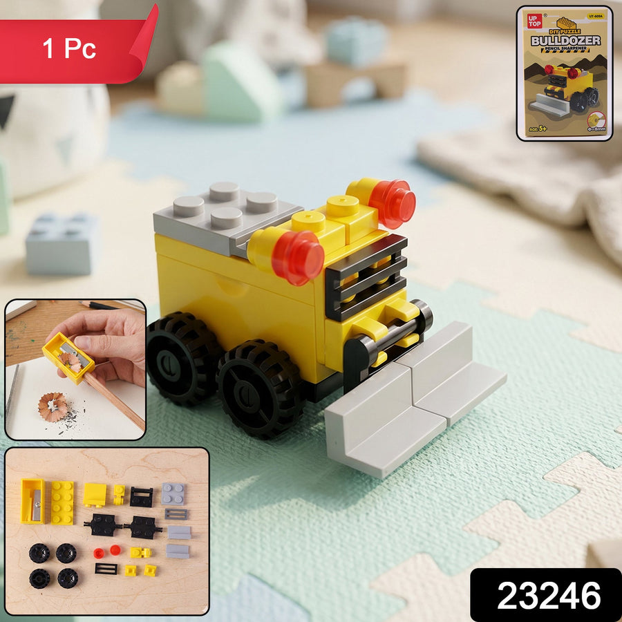 Cute Bulldozer Pencil Sharpener Toy – Fun & Durable Desk Accessory