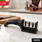 3 Stage Manual Knife Sharpener Tool for Steel and Ceramic Knives Kitchen (1 Pc) view 2