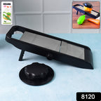Supermom adjustable plastic slicer shown in its retail packaging.