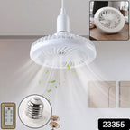 E27 socket ceiling fan with LED light and remote control