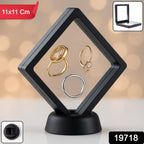 Side view of detachable base on transparent jewellery display box