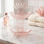 Wall mounted self adhesive soap holder with two tiers
