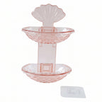 Self adhesive double deck soap dish for shower and basin