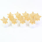 Golden star decorative LED tealight candles for festive decoration