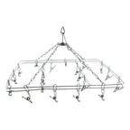 Square drying rack with clips for socks, gloves and towels