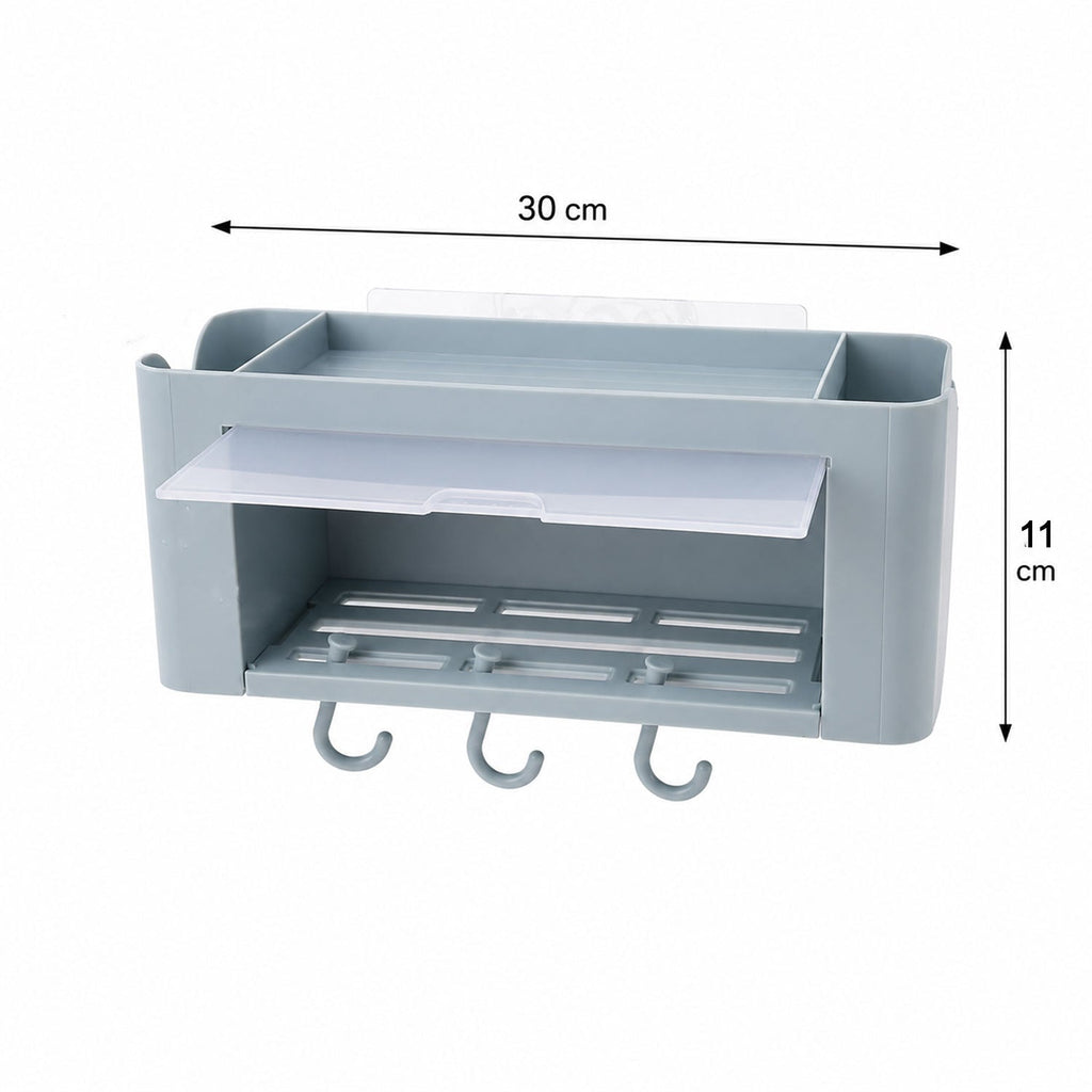 Visual size guide for the wall mounted storage organizer shelf dimensions