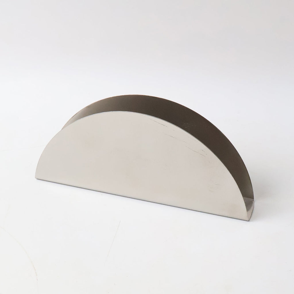 Sleek metal napkin dispenser made of stainless steel