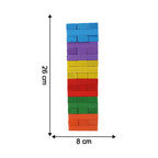 Wooden stacking tower game dimensions and pieces