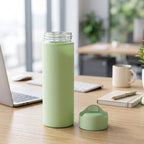 Glass bottle office desk use