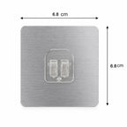 Size guide for transparent self-adhesive wall hook