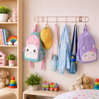 Kitchen use of wall hook rack in rose gold