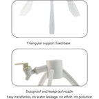 Durable plastic water dispenser with multiple cap adapters for bottle compatibility